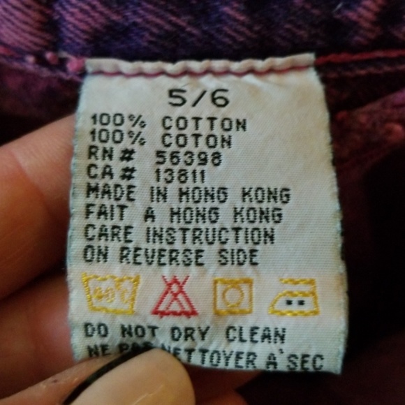 80s VINTAGE PINK/PURPLE STONEWASHED HIGH WAIST - Picture 5 of 5